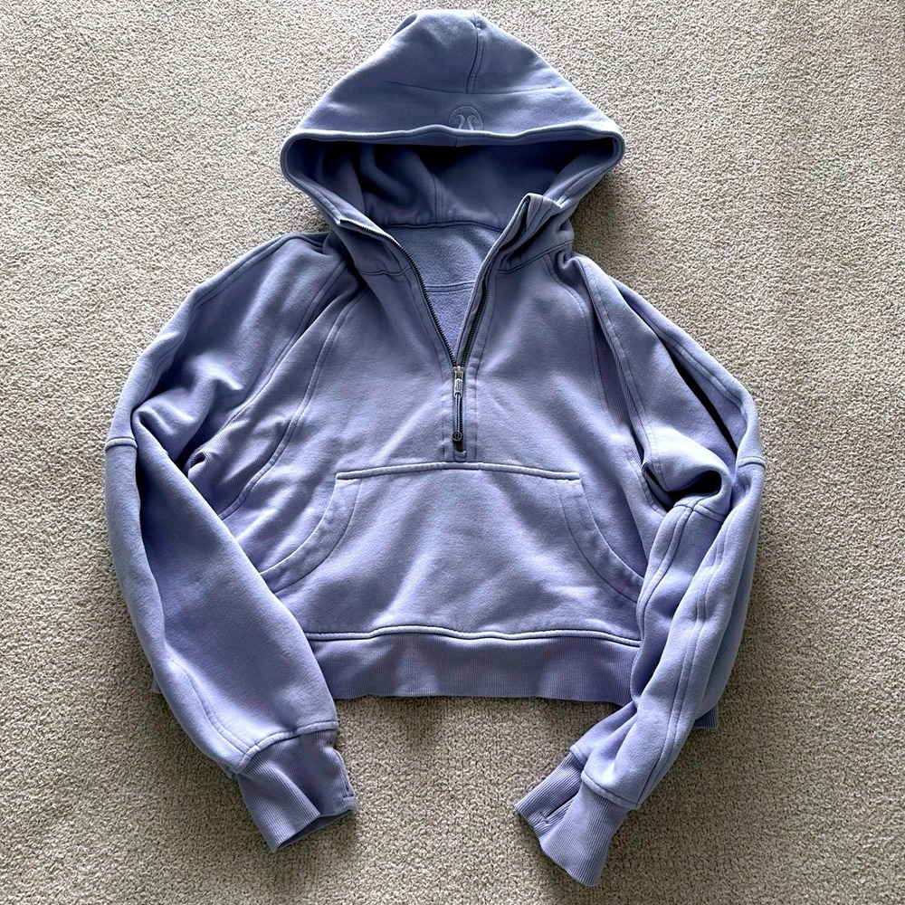lululemon Scuba Oversized Half-Zip Hoodie size M/L in Pastel Blue